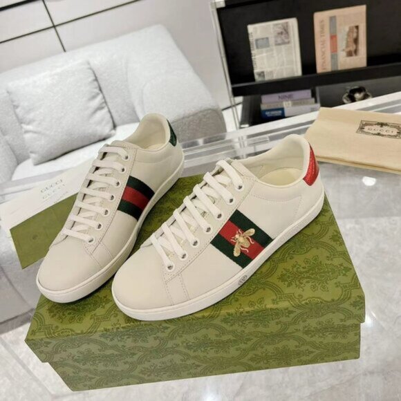 Women's GG Ace Embroidered Bee Sneakers - Picture 3 of 6